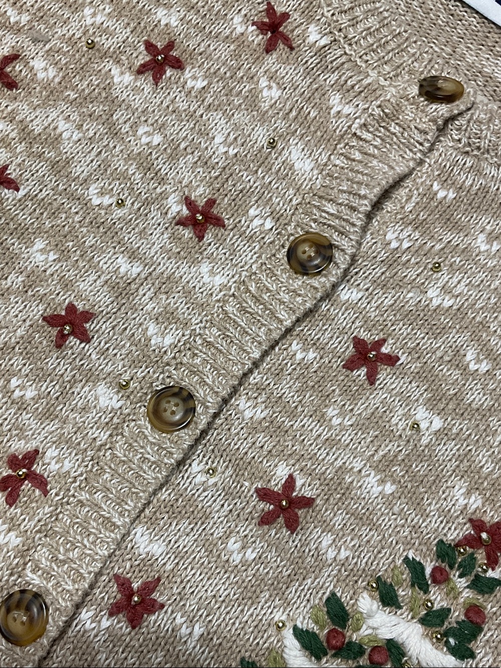 Vintage White Stag Cardigan - Picture 6 of 9